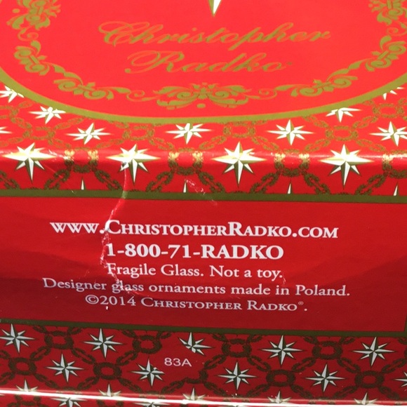 RADKO Snowy Sweetheart Glass Christmas Ornament - Picture 13 of 16